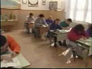 Blonde School Girl Gets Her Asshole Stretched by Janitor