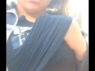 Ebony Teen Whorella Deville Masturbates in Public with Light Leather